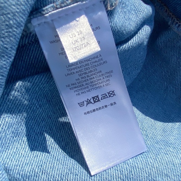 BDG Skort denim button front distressed raw hem womens 28 urban outfitters - Picture 4 of 10